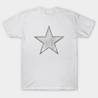 Silver Distressed Star T-Shirt